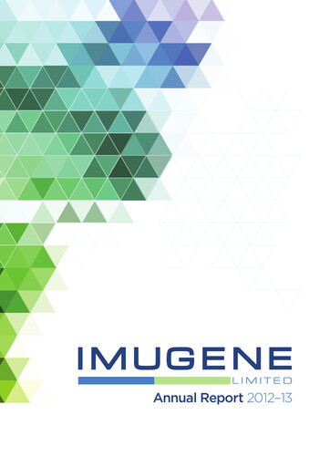 Thumbnail Imugene Annual Report 2013