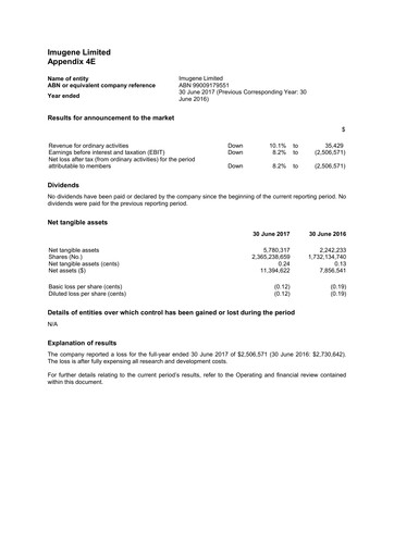 Thumbnail Imugene Annual Report 2017