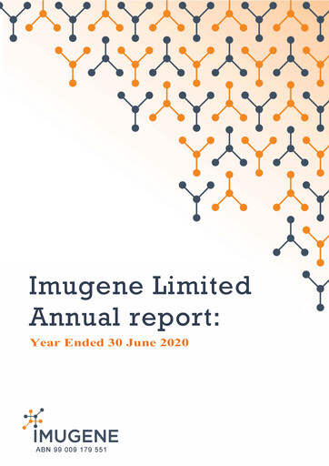 Thumbnail Imugene Annual Report 2020
