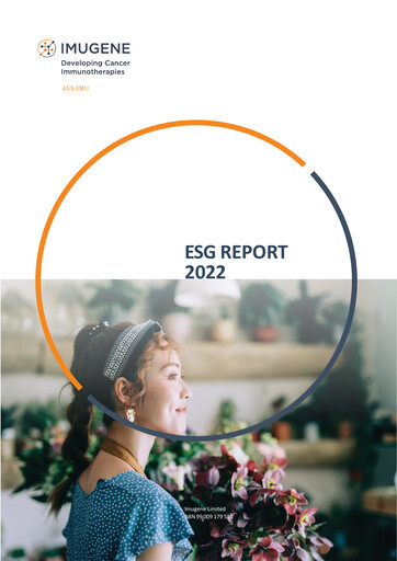 Thumbnail Imugene ESG Report 2022