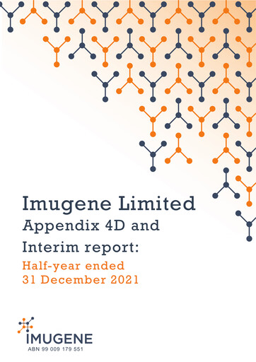 Miniature Imugene Rapport semestriel 2022-h1