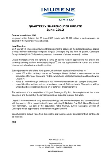 Thumbnail Imugene Quarterly Report 2012-q4