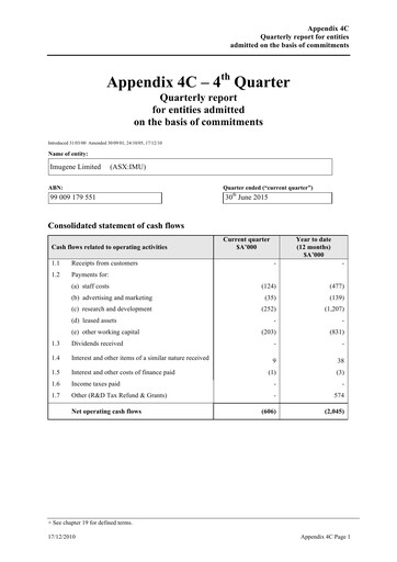 Thumbnail Imugene Quarterly Report 2015-q4