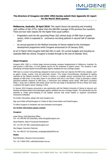 Thumbnail Imugene Quarterly Report 2016-q3