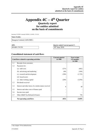Thumbnail Imugene Quarterly Report 2016-q4