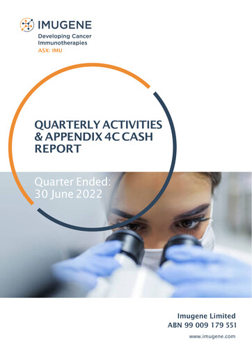 Thumbnail Imugene Quarterly Report 2022-q4