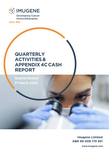 Thumbnail Imugene Quarterly Report 2023-q3