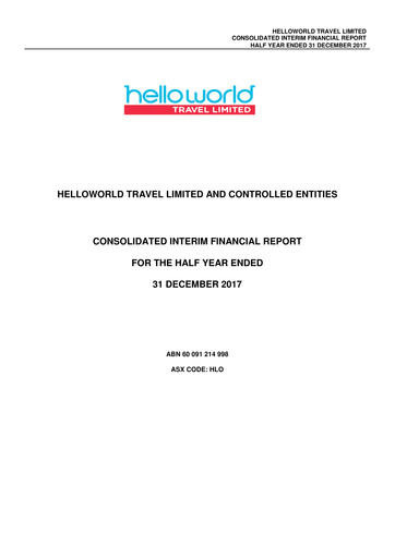 Thumbnail Helloworld Travel Half-year Report 2018-h1