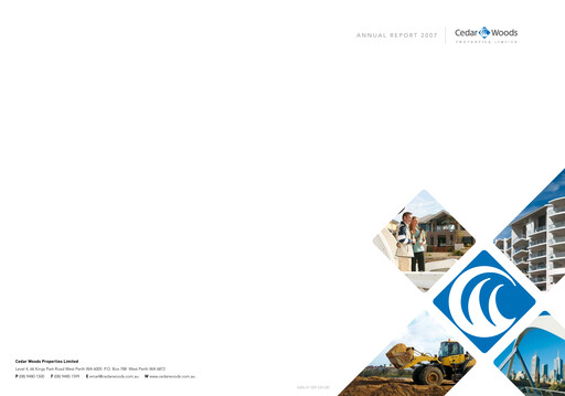 Thumbnail Cedar Woods Properties Limited Annual Report 2007