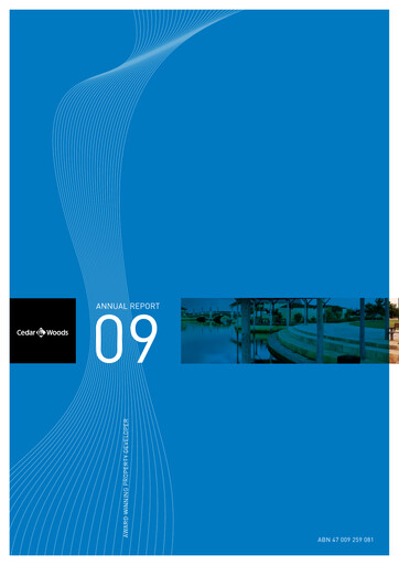 Thumbnail Cedar Woods Properties Limited Annual Report 2009