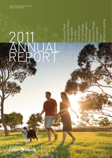 Thumbnail Cedar Woods Properties Limited Annual Report 2011