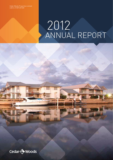 Thumbnail Cedar Woods Properties Limited Annual Report 2012