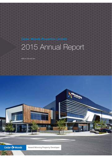 Thumbnail Cedar Woods Properties Limited Annual Report 2015