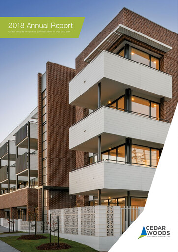 Thumbnail Cedar Woods Properties Limited Annual Report 2018