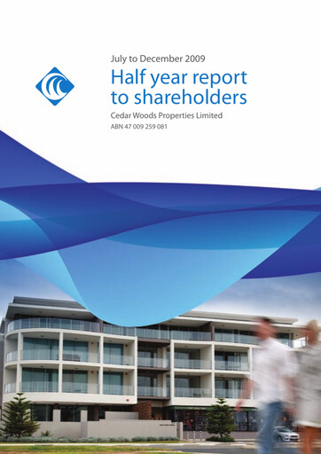 Thumbnail Cedar Woods Properties Limited Half-year Report 2010-h1