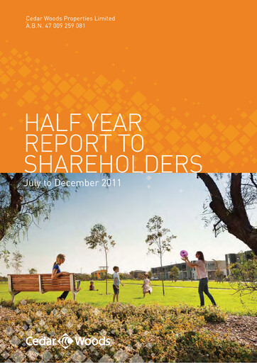 Thumbnail Cedar Woods Properties Limited Half-year Report 2012-h1