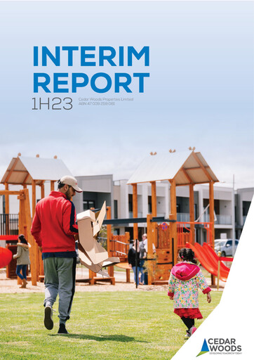Thumbnail Cedar Woods Properties Limited Half-year Report 2023-h1