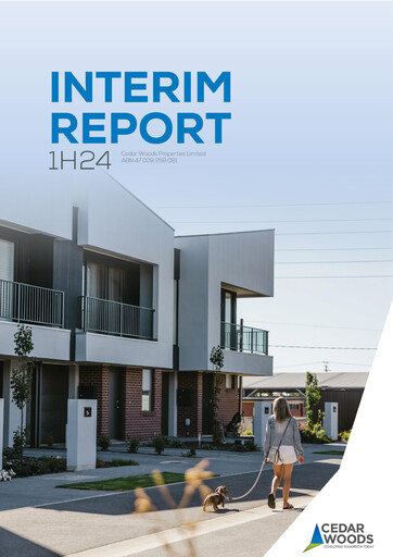 Thumbnail Cedar Woods Properties Limited Half-year Report 2024-h1