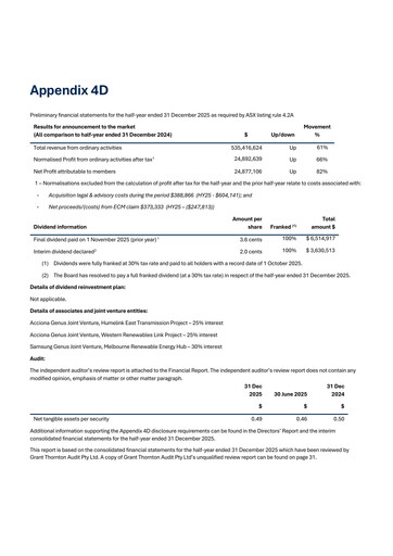 Vorschaubild GenusPlus Group Limited Halbjahresbericht 2026-h1