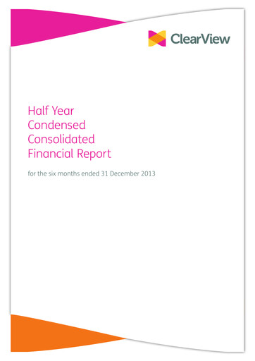 Thumbnail ClearView Wealth Limited Half-year Report 2014-h1