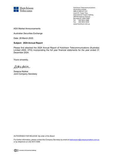 Miniature Hutchison Telecommunications (Australia) Rapport annuel 2024