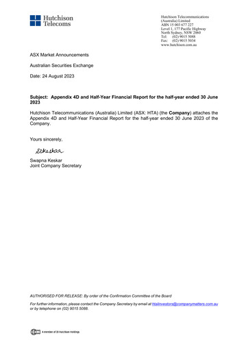 Vorschaubild Hutchison Telecommunications (Australia) Halbjahresbericht 2023-h1