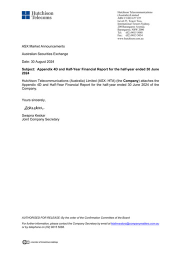 Vorschaubild Hutchison Telecommunications (Australia) Halbjahresbericht 2024-h1