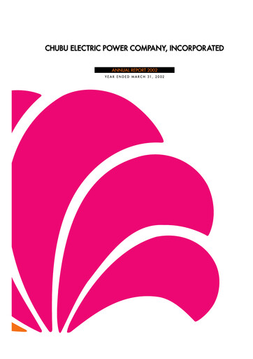 Thumbnail Chubu Electric Power
 Annual Report 2002