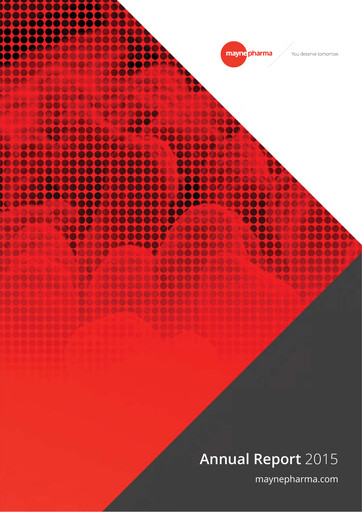 Thumbnail Mayne Pharma Group Annual Report 2015
