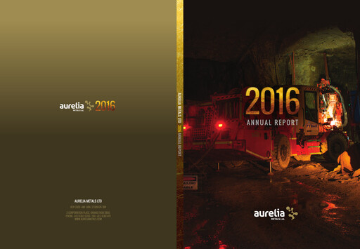 Thumbnail Aurelia Metals Annual Report 2016