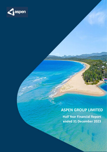 Thumbnail Aspen Group Half-year Report 2023-2024-h1