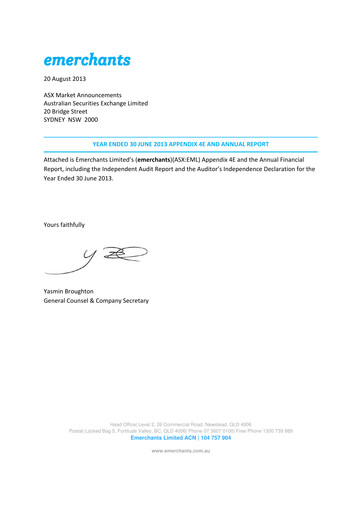 Thumbnail EML Payments Annual Report 2013