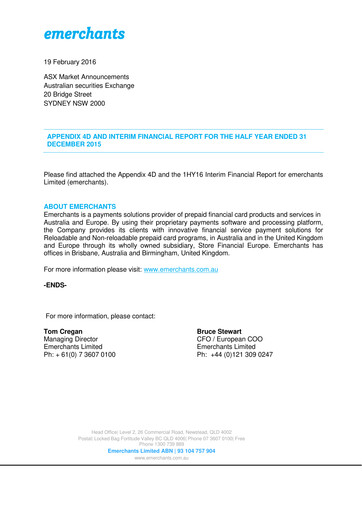 Thumbnail EML Payments Half-year Report 2016-h1