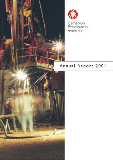 Thumbnail Carnarvon Energy Annual Report 2001