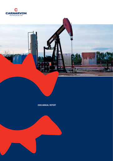Thumbnail Carnarvon Energy Annual Report 2008