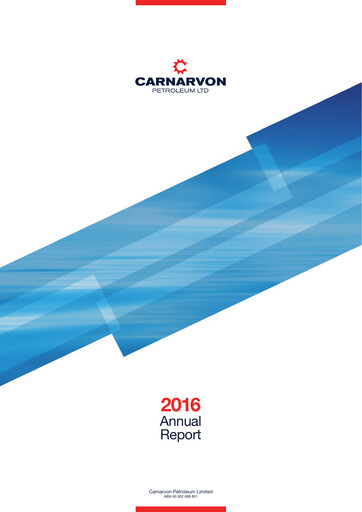 Thumbnail Carnarvon Energy Annual Report 2016