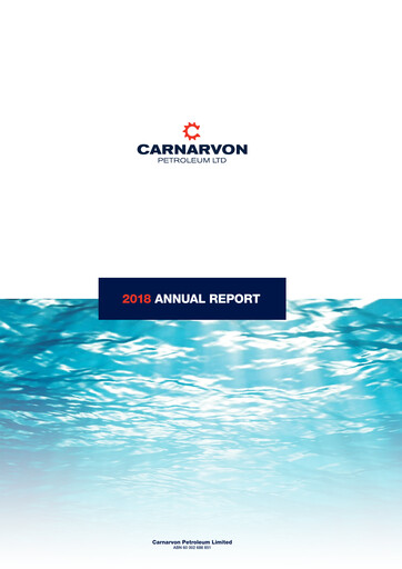 Thumbnail Carnarvon Energy Annual Report 2018