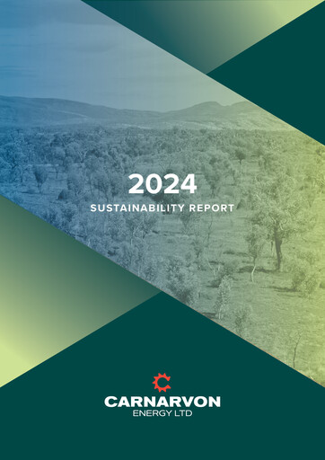 Thumbnail Carnarvon Energy Sustainability Report 2024