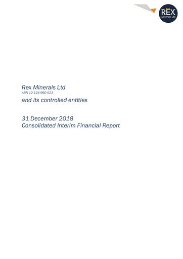 Thumbnail Rex Minerals Half-year Report 2019-h1