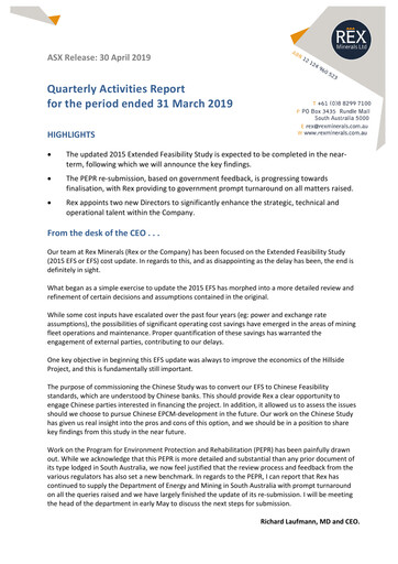 Thumbnail Rex Minerals Quarterly Report 2019-q1