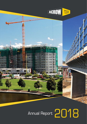 Thumbnail Acrow Limited Annual Report 2018