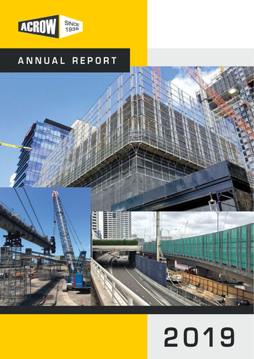 Thumbnail Acrow Limited Annual Report 2019