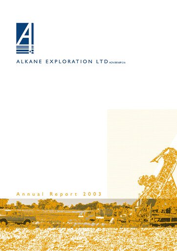 Thumbnail Alkane Resources Annual Report 2003