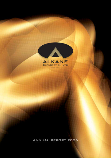 Thumbnail Alkane Resources Annual Report 2006