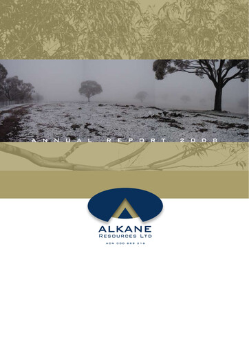 Thumbnail Alkane Resources Annual Report 2008