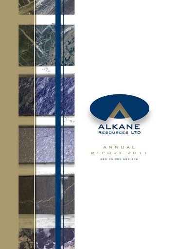 Thumbnail Alkane Resources Annual Report 2011