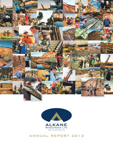 Thumbnail Alkane Resources Annual Report 2012