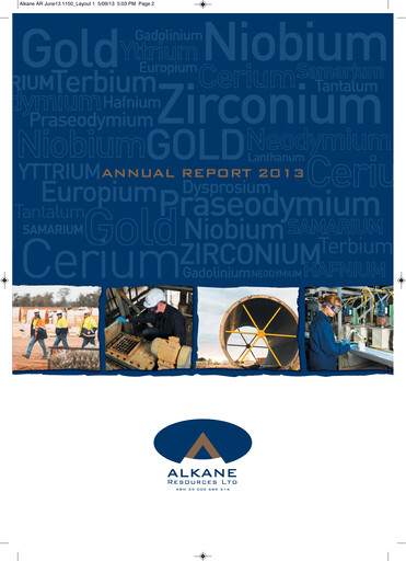Thumbnail Alkane Resources Annual Report 2013
