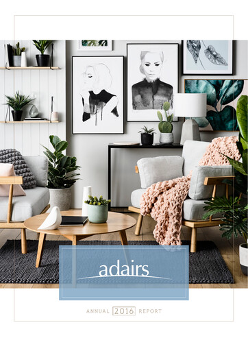 Thumbnail Adairs Limited Annual Report 2016