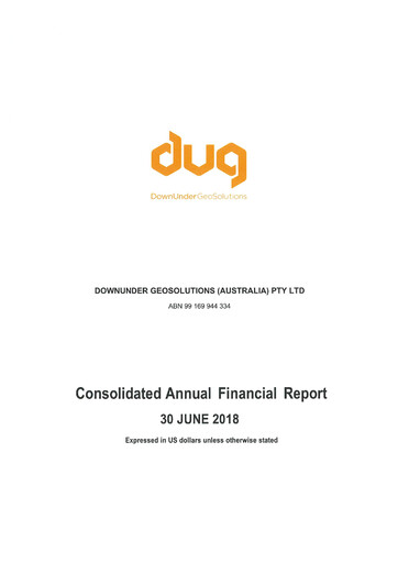 Miniature DUG Technology Rapport financier 2018